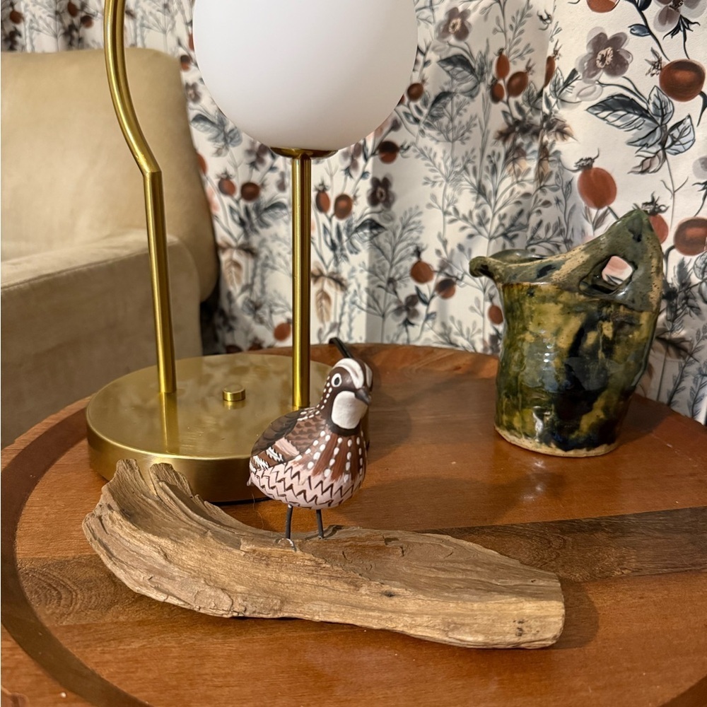 Handcrafted Wooden Bird Figurine